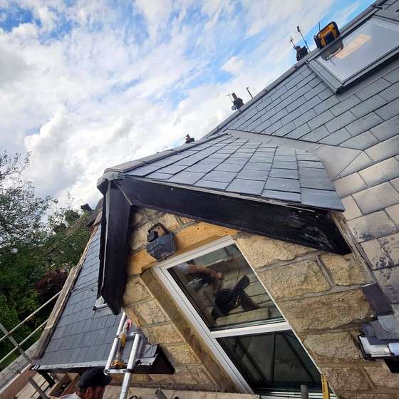 The dormer with its new fascia