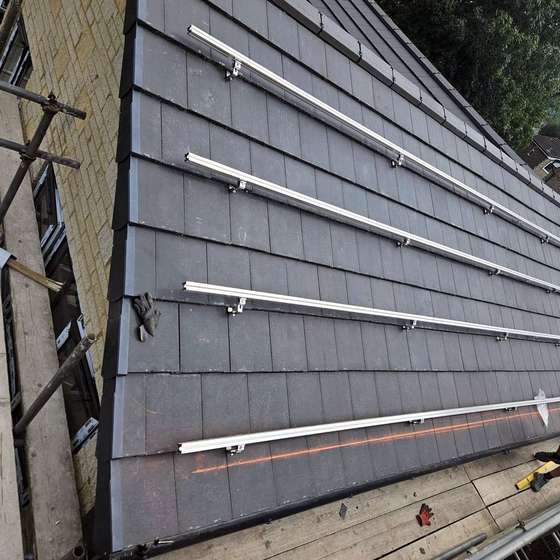 Rails fixed and lined up