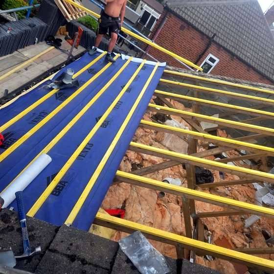 New membrane and battens going on