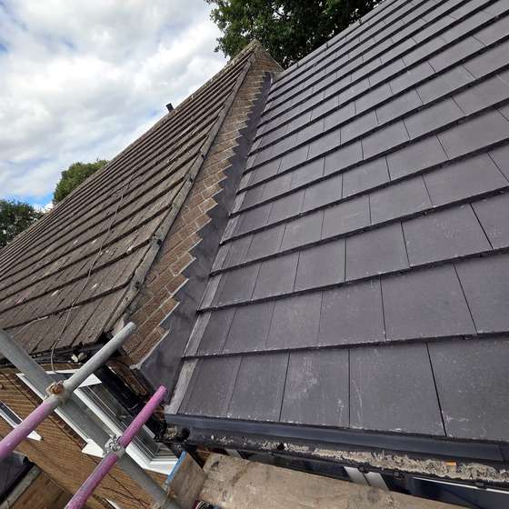 Finished slope from the scaffold